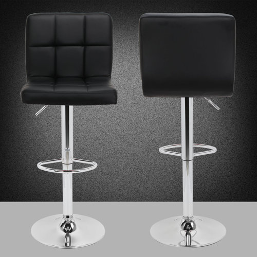 Orren Ellis Martel Swivel Adjustable Height Bar Stool & Reviews Wayfair